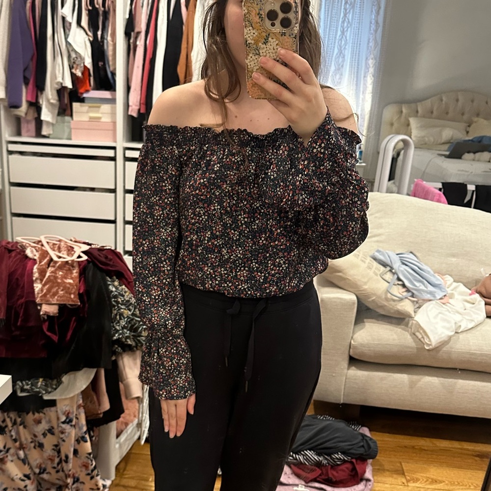 Floral off shoulder top